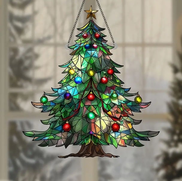 🎄🌈Christmas Tree Sun Catcher（2D Acrylic）