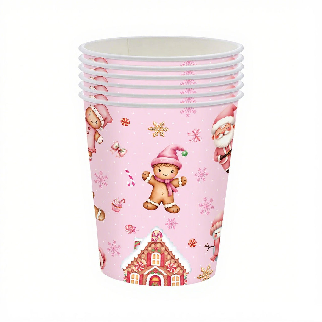 🏆2025 Christmas Hot Sale⚡Christmas Paper Plates & Napkins Set - 20-Pc Disposable Holiday Tableware for Kids Party (Cartoon Prints)