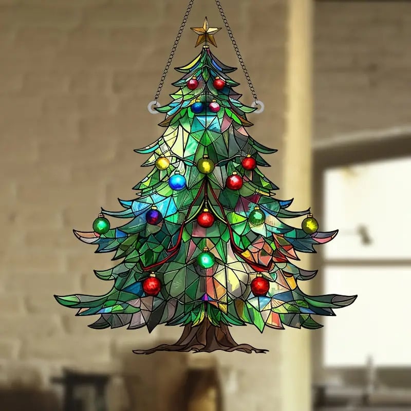 🎄🌈Christmas Tree Sun Catcher（2D Acrylic）
