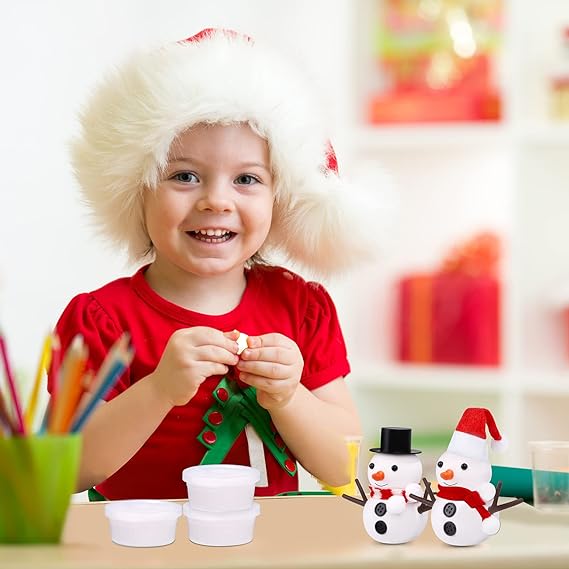 Perfect Christmas gift: 9-pack modeling clay DIY snowman kit