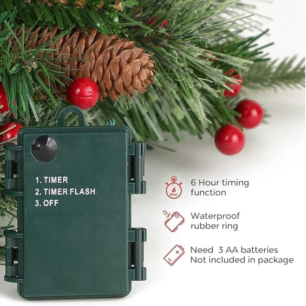 Lighted Artificia Christmas Pots