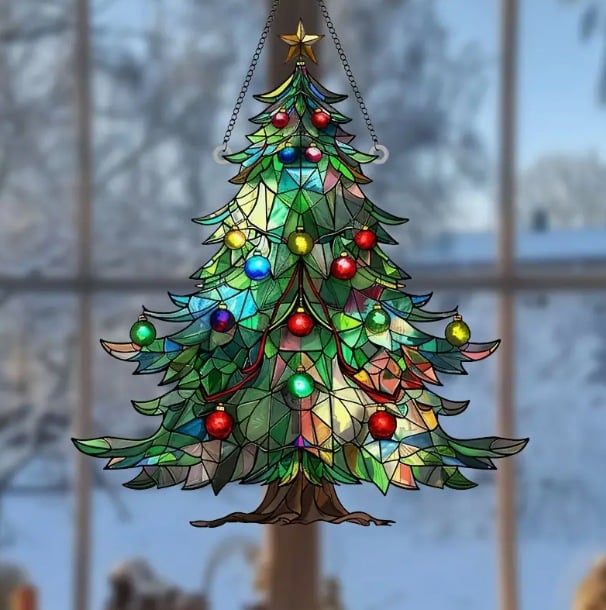 🎄🌈Christmas Tree Sun Catcher（2D Acrylic）