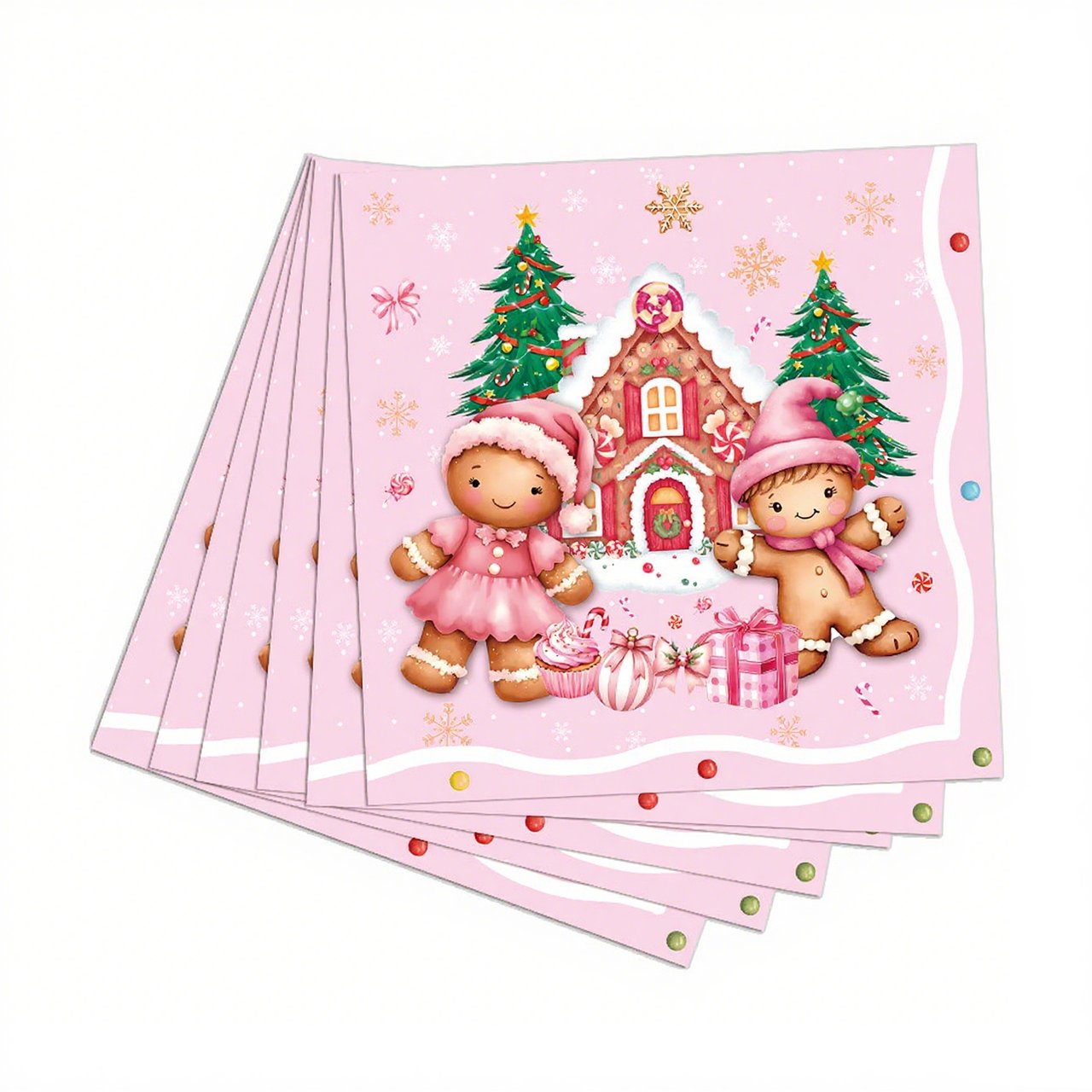 🏆2025 Christmas Hot Sale⚡Christmas Paper Plates & Napkins Set - 20-Pc Disposable Holiday Tableware for Kids Party (Cartoon Prints)