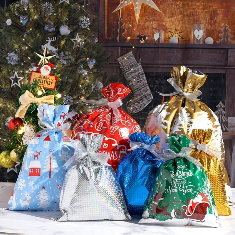 🎄 Tie rope Christmas Gift Bags